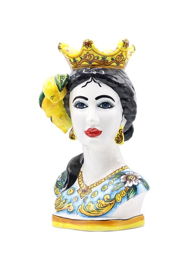 Moor Dekoratif Desenli Büst Heykel