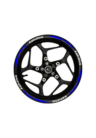 Cb125r Beyaz Yazılı Mavi Reflektif Pençe Şeritli