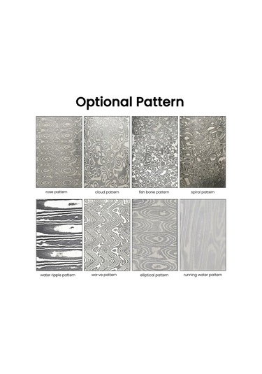 Şam Çelik Kütük Desenli Çelik Kesici Embriyo Dövme E16915-2