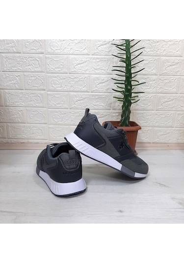 U.s.polo Janko Gri Faylon Hafif Taban Erkek Spor Ayakkabı Gri