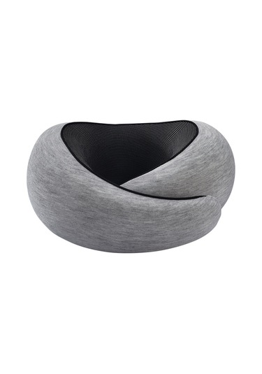 Aubyhe Yolculuk U Yastığı Hafıza Pamuklu Boyun Desteği, Kolay Saklanabilir, Uyku İçin Optimal Konfor, Pembe Kanca Tipi + Siyah Saklama Çantası