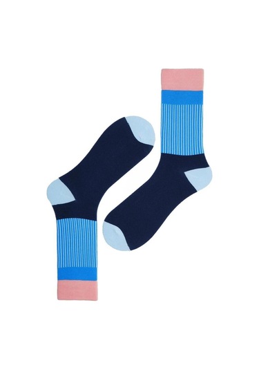 Desenli Erkek Soket Çorap-1860 Çok Renkli