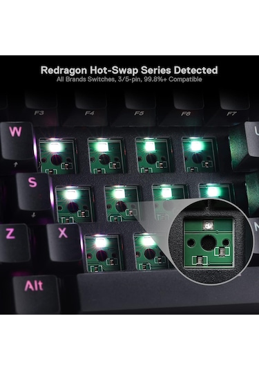Redragon K530 Pro Draconic%60 Bt Türkçe Q Klavye/kablolu / 2,4 Gh
