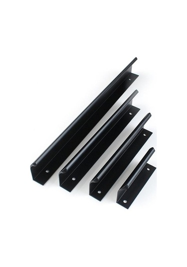 Pazly Altın Yatak Odası Kapısı Kolu, 400mm, Alüminyum, Modern, Gizli Donanım, Siyah Ve Altın Renk Altın