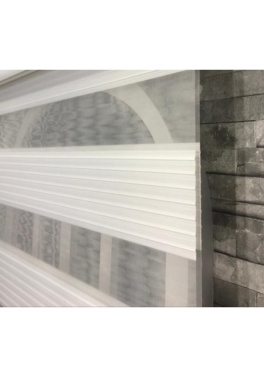 Storburada Pliseli Stor Zebra Perde Ekru Stb481-d Ekru