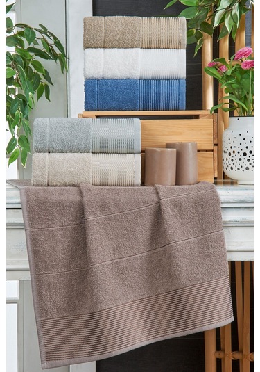 6 Parça Atkıdan Fitilli Havlu Seti Çok Renkli