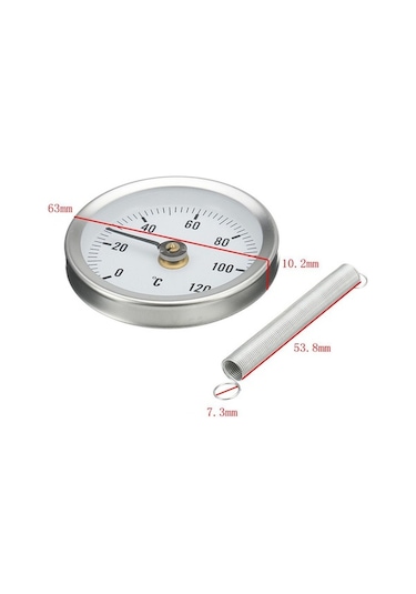 Yulong Reedark 63mm Yaylı Boru Termometresi - 0-120 C Sıcak Su