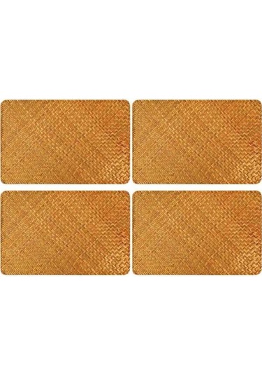 Ulzyvf X Turuncu Paket, Örtüsü, Masa Kahverengi İnç, İnç El Dokuması Doğal Denizotu 4'lü 17 12 - Pf Kahverengi - Turuncu