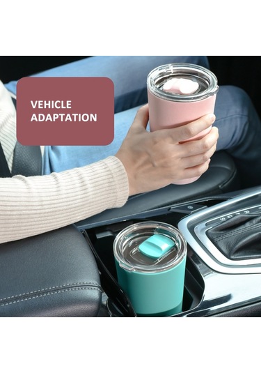 Sones 401-500ml 304 Paslanmaz Çelik Taşınabilir Kupa Kahve Kupası Kapaklı Sızdırmaz Termos İçecek Şişesi