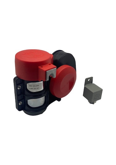 Bosch 24V Korna Pnömatik Ferrarı Kırmızı-Siyah Röleli N11.10