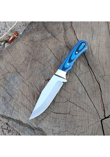 Av Bıçağı Bushcraft Avcı Bıçağı El Yapımı Doğa Bıçağı Hgswr50 Mavi