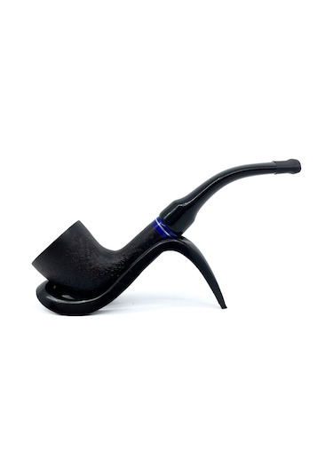Dapper Bent Billiard Briar Gül Kökü 9 Mm Filtreli El Yapımı Pipo - 3078