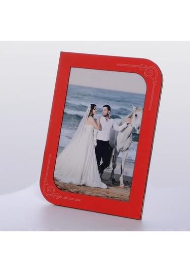 Ahşap Kırmızı Renk Resim Çerçeve 10x15