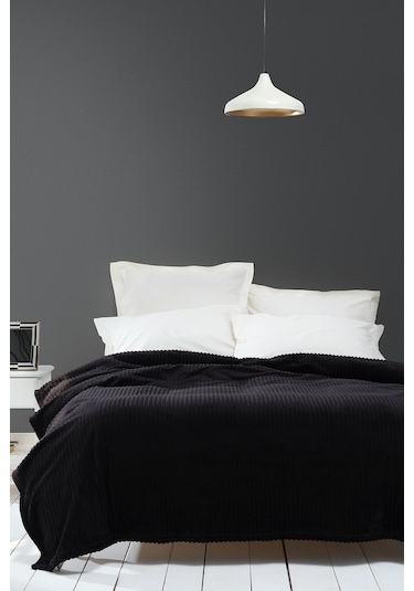 Karaca Home Joena Siyah Çift Kişilik Battaniye Siyah