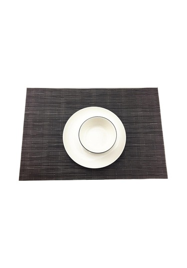 Siyah Jankng 6 Adet Siyah Yıkanabilir Masa Paspasları Vinil Pvc İçecek Yerleştirme Kaymaz Yalıtım Placemat Yemek Odası Dekor Masa Paspasları Siyah