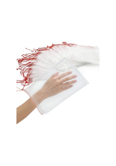 Singree 100 Adet Naylon Meyve Koruma Filesi - Böcek Ve Sivrisineklere Karşı Bahçe Sebze Çiçek Üzüm İncir Koruması 25x15cm