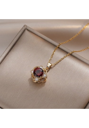 Bayan Kolye: Moda Estetiği Titanyum Çelik Kolye No.15 Çok REnkli