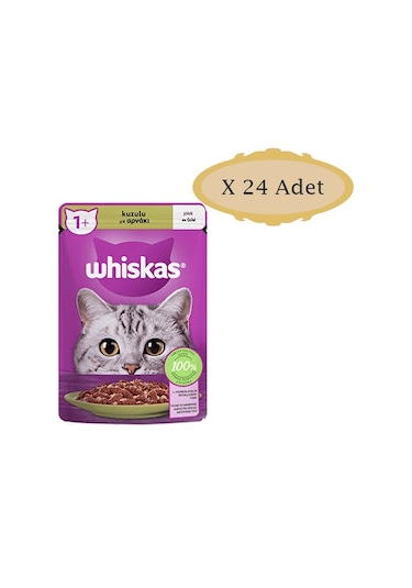 Whiskas Pouch Kuzulu Yetişkin Kedi Mama 24 x 85 G
