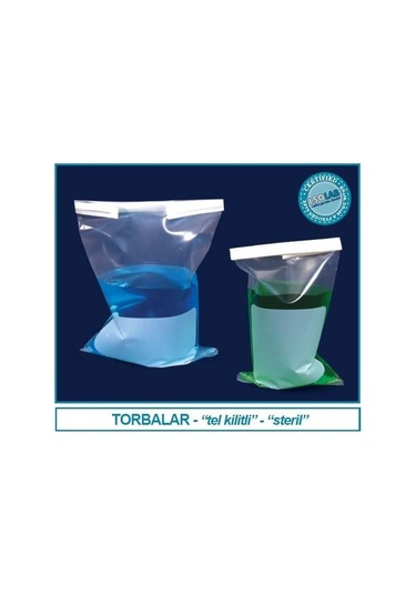 İSOLAB 039.21.005 torba - tel kilitli - 1650 ml (250 adet)
