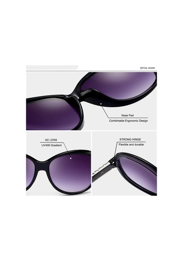 Yuvarlak Güneş Gözlüğü Kadın Uv Korumalı Büyük Boy Güneş Gözlükleri Kadınlar İçin Vintage Tonlar Degrade Kırmızı