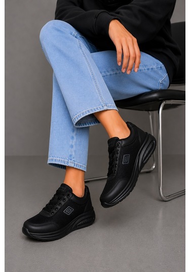 Bluefeet Prl Siyah Anorak Kadın Sneaker Spor Ayakkabı