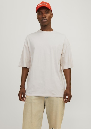 Jack & Jones Erkek Bisiklet Yaka Düz Renk Tisört - Charge 12259975 Moonbeam Siyah Jack & Jones Erkek Bisiklet Yaka Düz Renk Tisört - Charge 12259975 Moonbeam Siyah