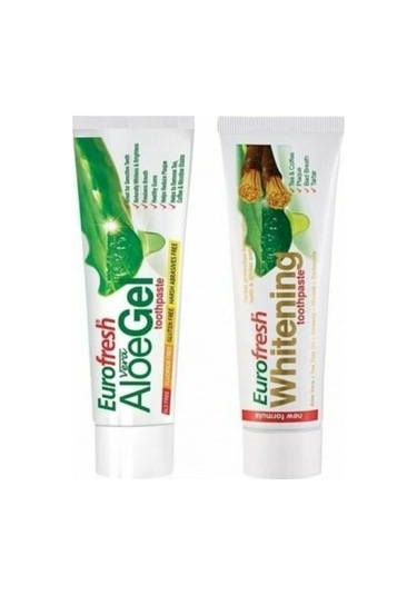 Eurofresh Whitening Misvak Özlü Diş Macunu 112 G + Aloe Vera Gel Beyazlatıcı Diş Macunu 112 G