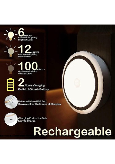 Şarj Edilebilir Dokunmatik Zamanlayıcılı Işık, Kısılabilir Çocuk Çok Renkli