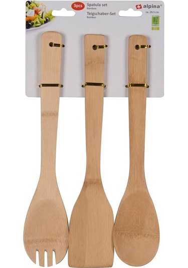 Alpina Alp106 Mutfak Gereçleri Seti 3 Parça Spatula, Çatal, Kaşık 29,5 Cm