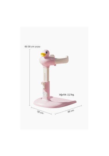 Wellgro Holdme Bebek Banyo Duş Standı Pembe