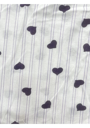 Desenli Penye Diz Altı Büyük Beden Anne Kadın Kapri Lila Kalpli