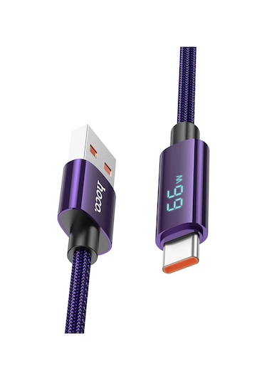 Hoco. U125 1.2m Benefit Usb To Type-c Şarj Data Kablosu - Mor