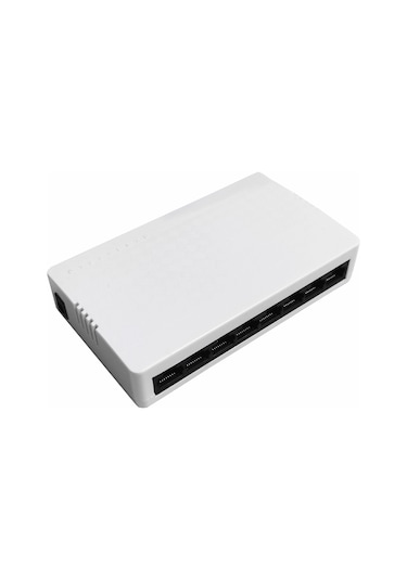 Xindoker 8 Port Ethernet Anahtarı - 10/100m Otomatik Uyumlu Rj45 Portları - Geniş Voltajlı Besleme - Düşük Tüketim - Etkin Soğutma - Avrupa Standartı