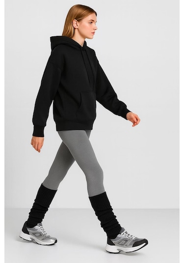 Basic Kalın Pamuk İçerikli Tozluk Siyah