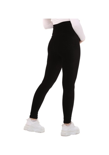 Luvmabelly Myra8050b Beli Ayarlanabilir Kışlık Kadife Hamile Tayt -siyah-siyah