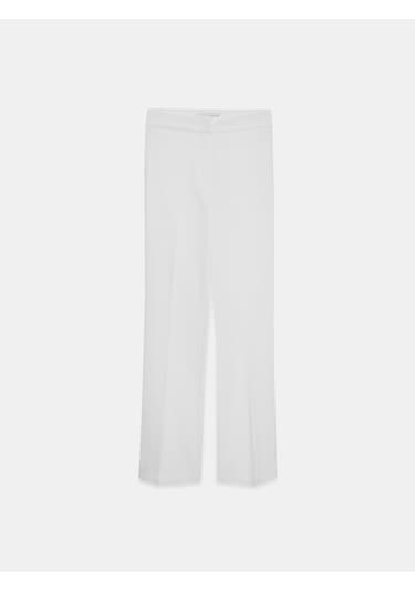 Dilvin 72641 Çan Paça Pantolon-beyaz Beyaz