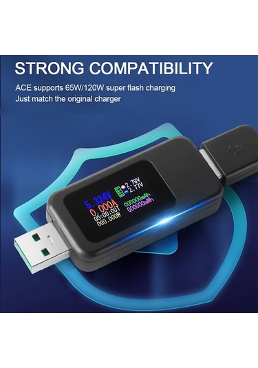 Pazly Voltmetre Usb Test Şarj Ölçer Kws-mx18l Kws Güç Gerilim Dijital Dedektörü Dc Cihazı Bankası Ampermetre Akım Zv
