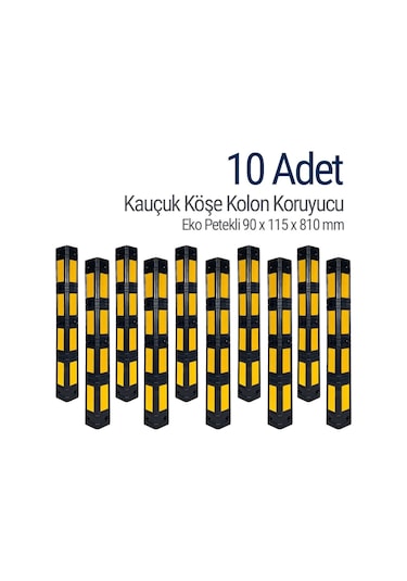 Kauçuk Köşe Kolon Koruma Eko Petekli Onlu Set (534231656)