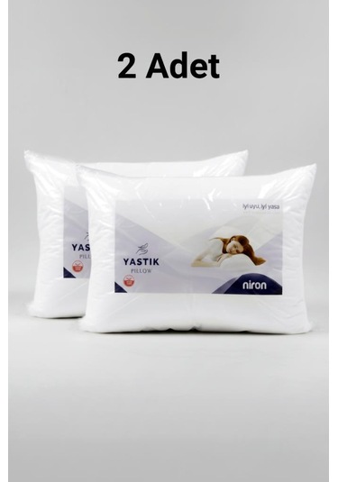 Niron 2 Li Silikon Yastık Seti 50x70 Cm, 700 Gr, Mikrofiber Kumaş, Yumuşak Destek Beyaz