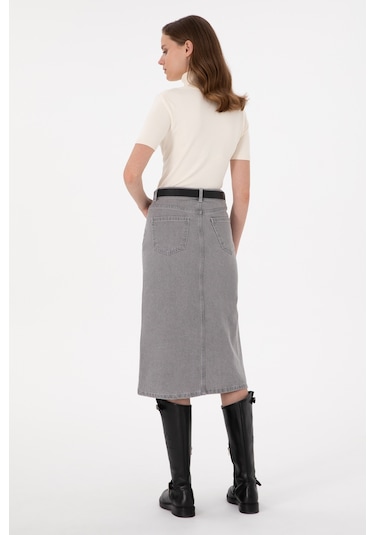 U.s. Polo Assn. Kadın Gri Etek Jean 50293251-dn0025 Gri -