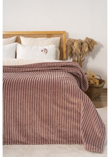 Rose Gloria Wellsoft Çift Kişilik Battaniye Gül Kurusu