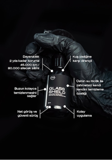 Nasiol Glasshield Nano Yağmur Kaydırıcı Cam Yüzey Seramik Kaplama 2 Yıl Dayanım Su İtici Spreyi 50 ML