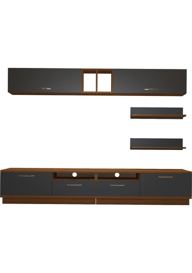 Decoraktiv Trendstyle 5220 Mdf Tv Ünitesi Tv Sehpası Ceviz - Antrasit