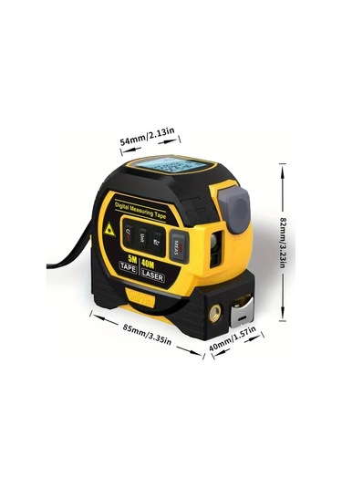 Elmpaly Mıgprc 5m Mezura 40m Lazerli Mesafe Olcer Yuksek Hassasiyetli Laser Metre Sulu Ortamda Kullanima Uygun Degil Alkalin Pil İle Calisir