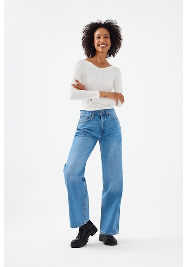 Loft Kadın Sweatshirt BEYAZ