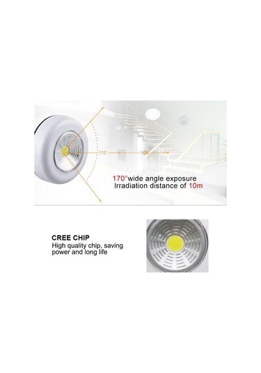 Mavi Cob Led Akülü Sopa Dokunun  Dokunmatik Işık  3 W Akülü Mutfak   Basma Dokunun Ev Sopa Lamba Blub Çok Renkli