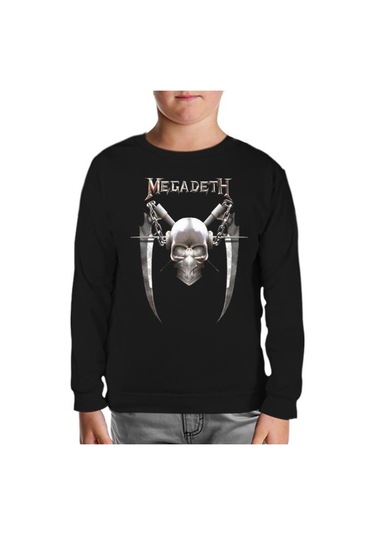 Megadeth - Vic 6 Siyah Çocuk Sweatshirt