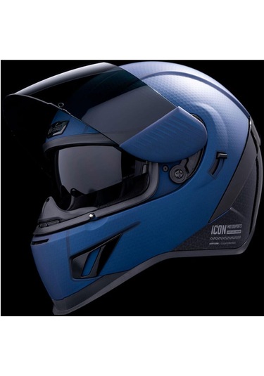 Icon Airform Counterstrike Mıps Kapalı Motosiklet Kaskı Mat Mavi
