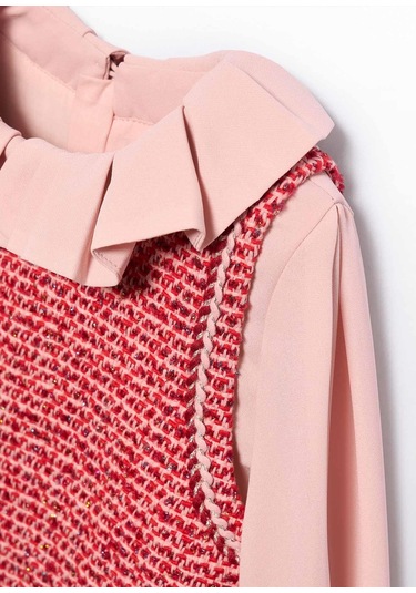 Mayoral Abel&lula Kız Çocuk Pullu Uzun Kol Elbise Kırmızı