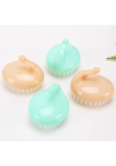 Çocuk Şampuanı Fırçası Şampuan Tarak Bebek Şampuanı Tarak Plastik Silikon Kafa Saç Vücut Temizleme Fırçası Bebek Bakımı Çocuk Saç Fırçası
